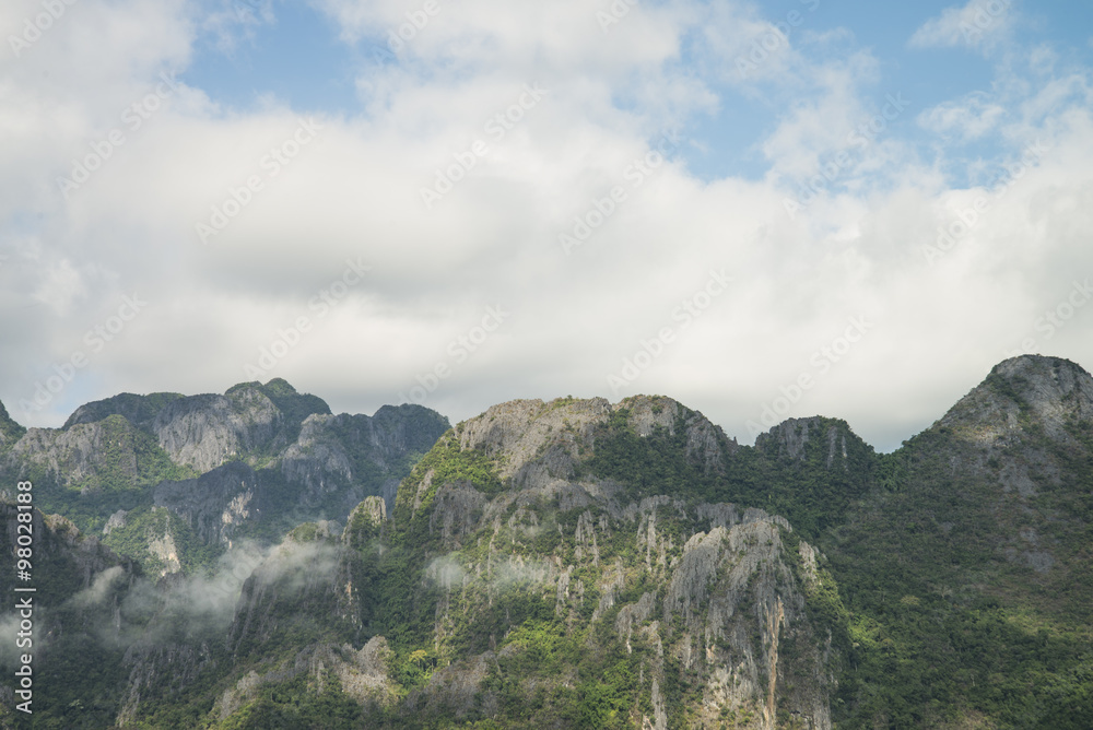 Stunning landscape Mountain view at Vang Vieng Laos. Stunning landscape Mountain view at Vang Vieng Laos.
