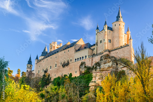 Obraz na płótnie Alcazar of Segovia, Castile, Spain w salonie