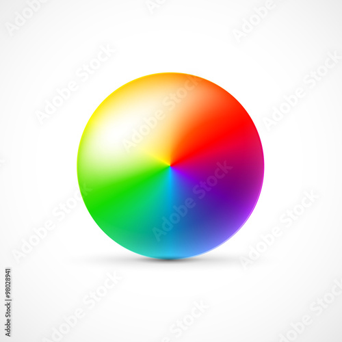 colorful 3d ball, on white background
