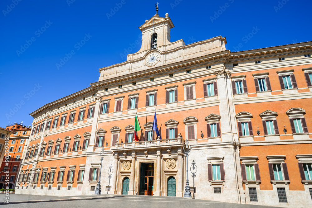 Naklejka premium Palazzo Montecitorio, Rome, Italy