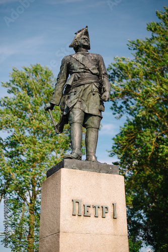 Monument to Peter the Great in Schlusselburg