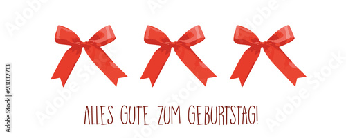 Geburtstagskarte - Schleife
