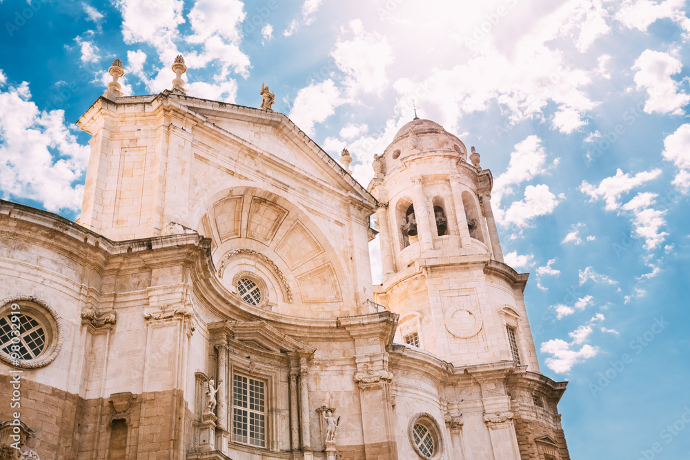Cathedral in Cadiz, Spain. Sunny day Cathedral in Cadiz, Spain. Sunny day