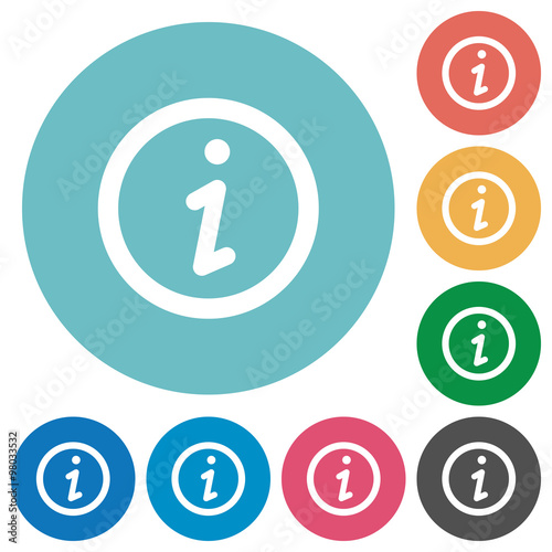 Flat information icons