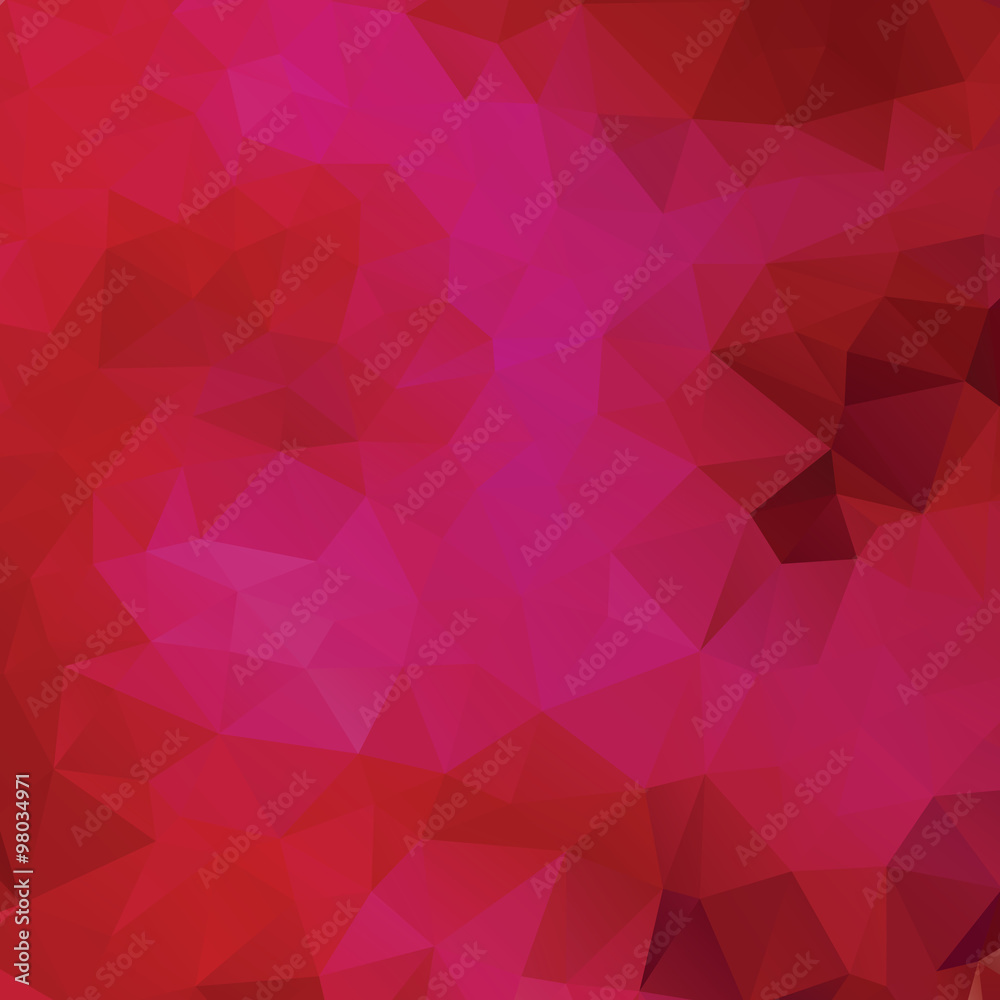 Abstract polygonal red background. Vector Illustration