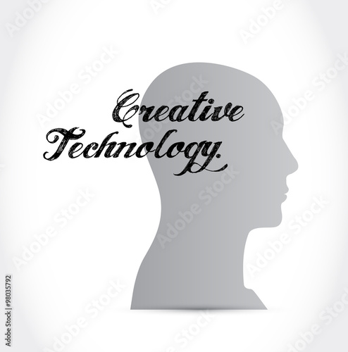 creative technology brain sign concept