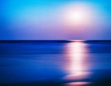 Horizontal vibrant ocean sunset milk motion abstraction backgrou