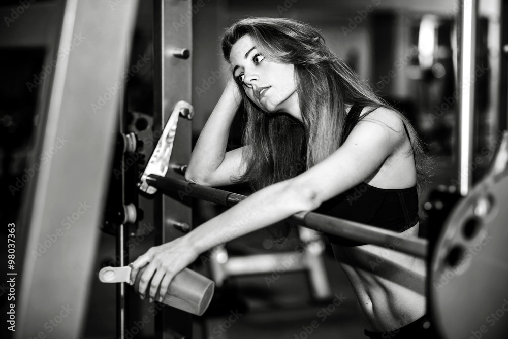 Young pretty girl work out in the gym Young pretty girl work out in the gym