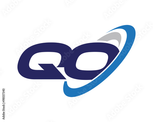 QO Letter Swoosh Office Logo