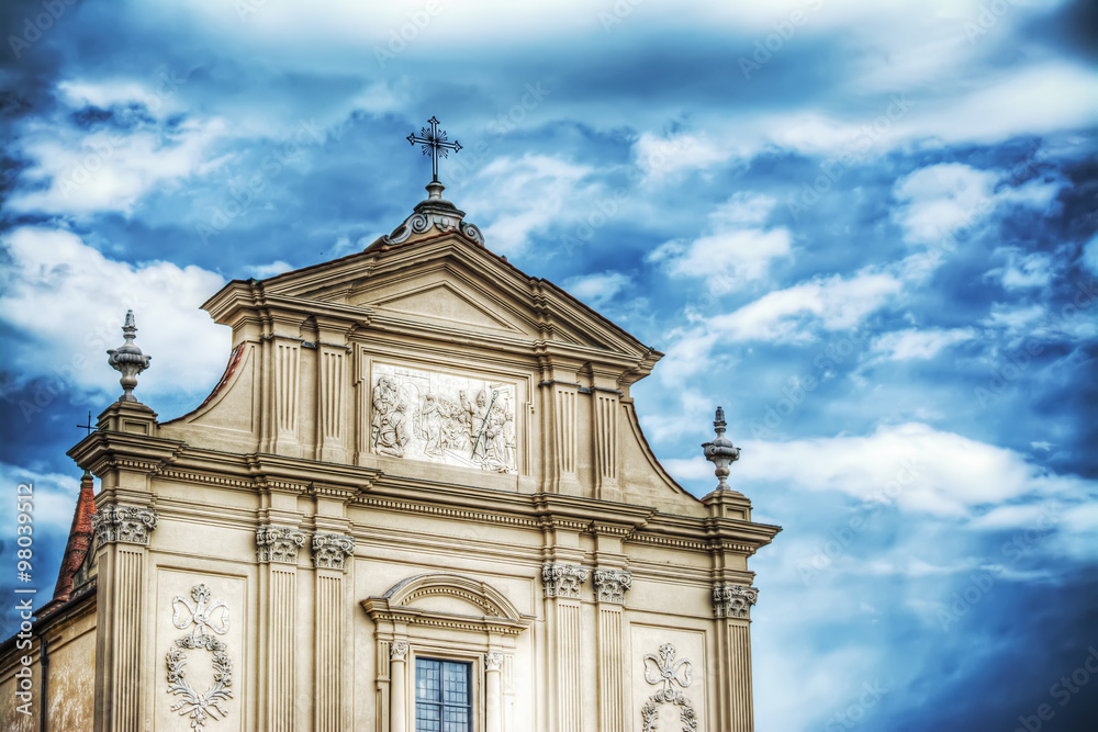 San Marco church on a clear day at sunset