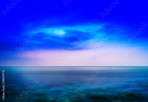 Horizontal aqua blue fresh seascape cloudscape abstraction backg © spacedrone808
