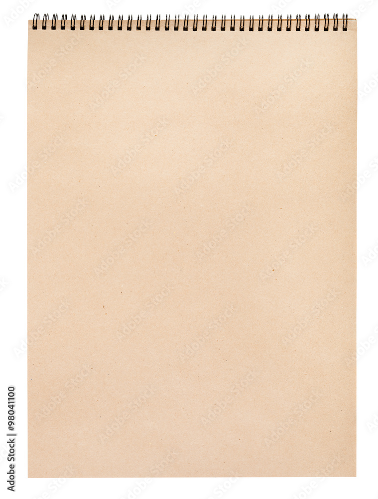 blank kraft paper in art album for graphic