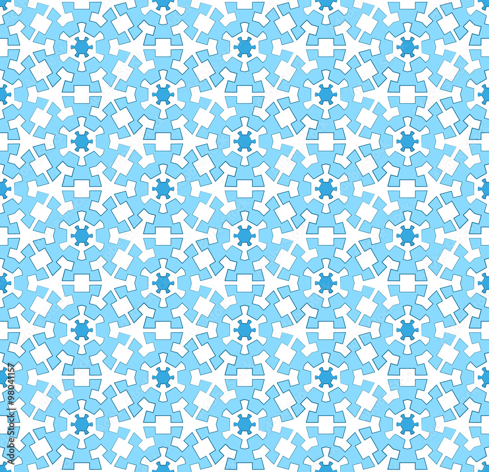 winter background with stylized snowflakes