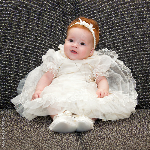Fotografi Baby in baptismal clothing
