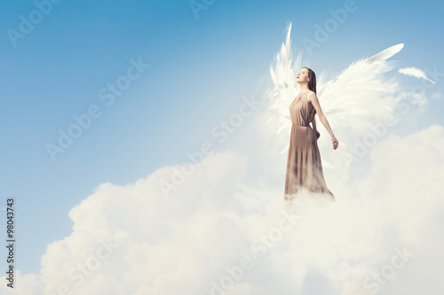 Angel girl flying high © Sergey Nivens