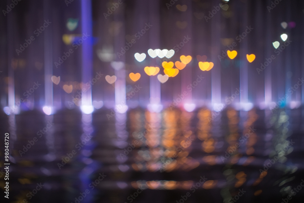 Blurred Heart Lights