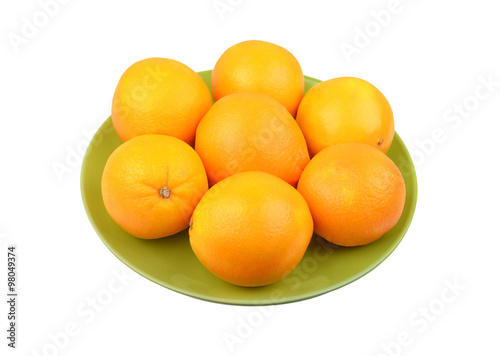 Orange on plate