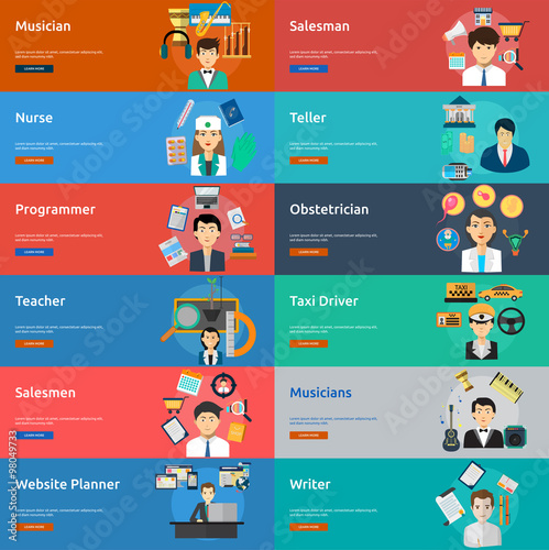 Human Profession Banner Set