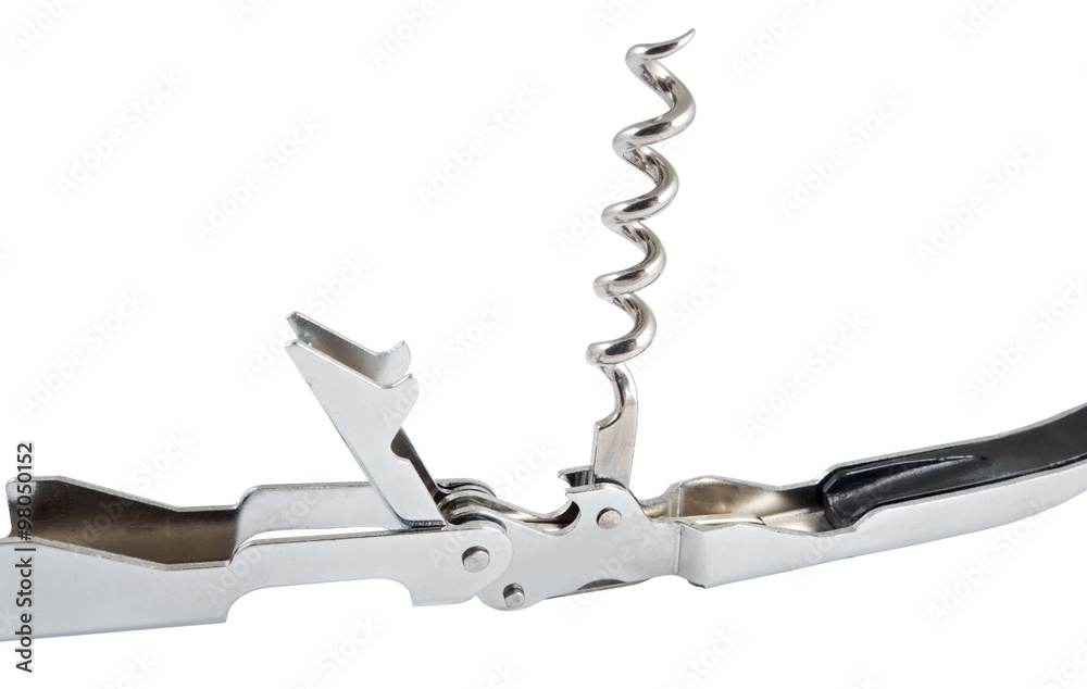Wine bottle opener. Isolated on white Wine bottle opener. Isolated on white