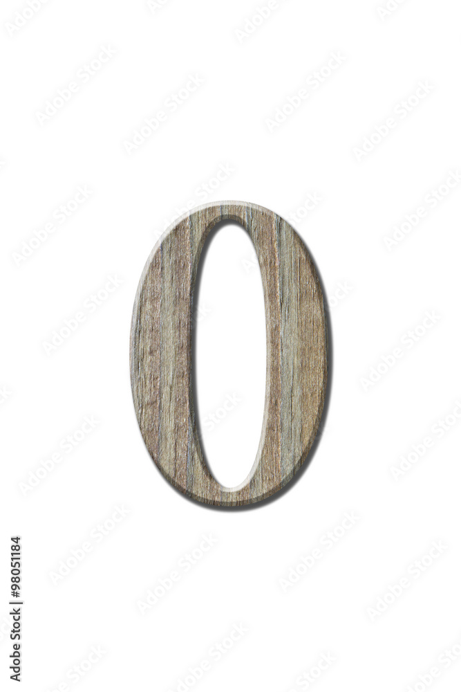 Wooden number isolated on white. Clipping path. Wooden number isolated on white. Clipping path.