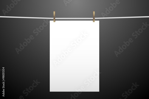 Vertically hanging paper
