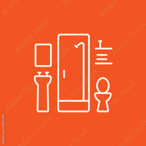 Bathroom line icon.
