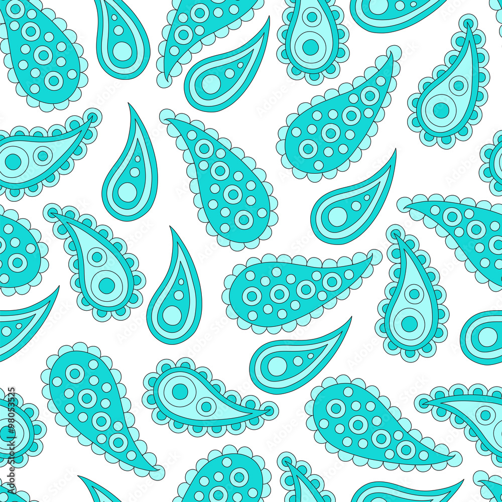 Paisley ornament. Seamless pattern. Paisley ornament. Seamless pattern.
