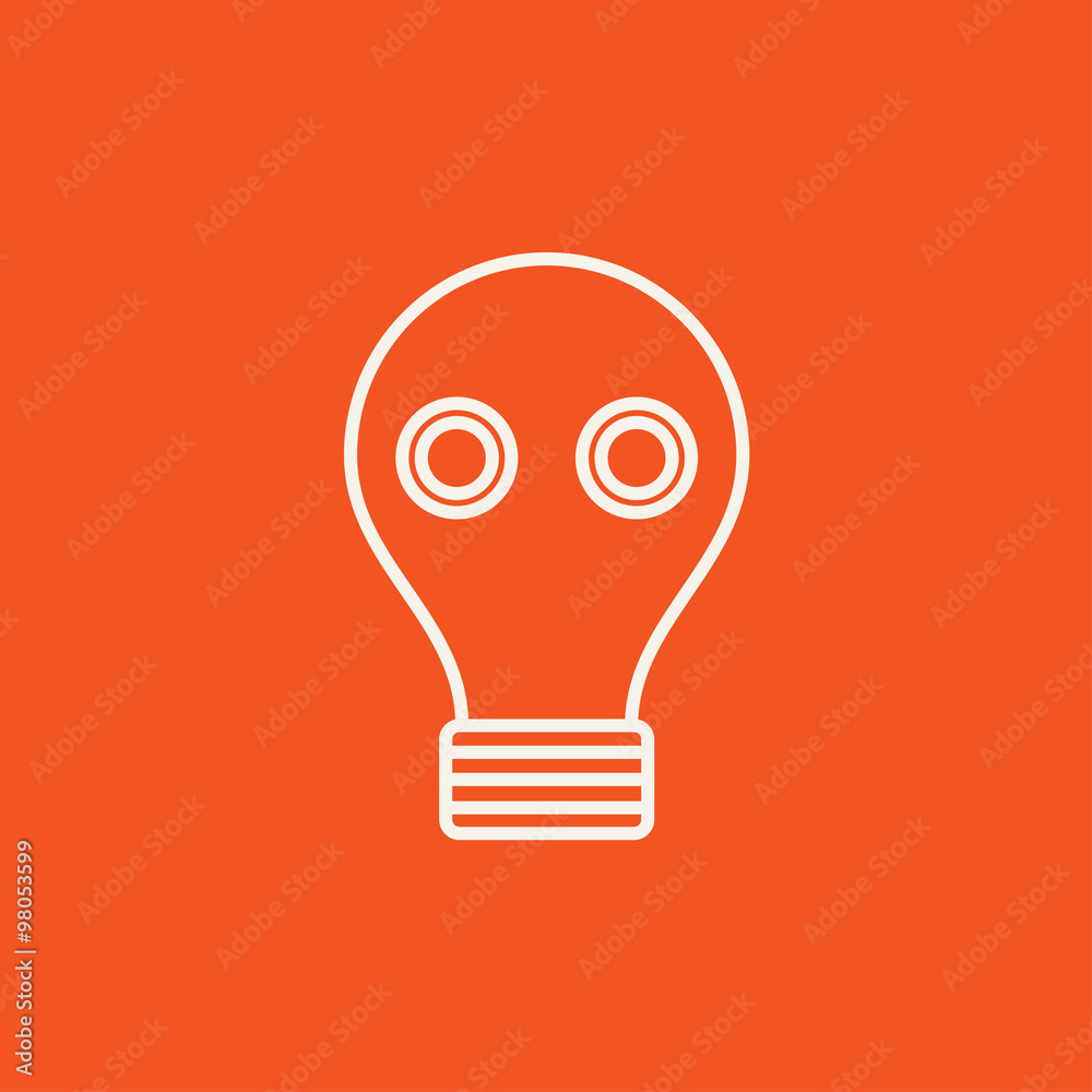 Gas mask line icon. Gas mask line icon.