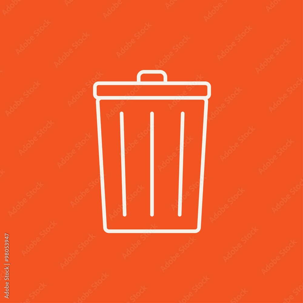 Trash can line icon. Trash can line icon.