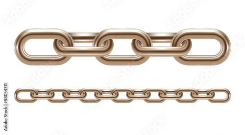 Metal chain links