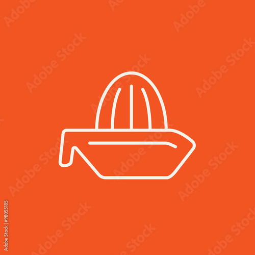 Lemon squeezer line icon.