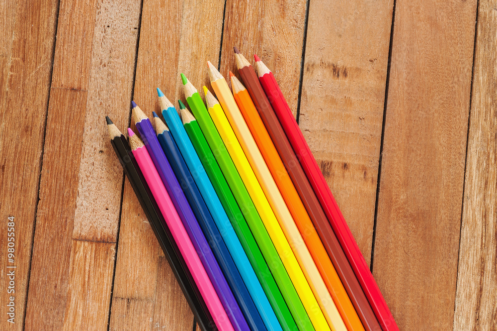 Colorful pencil table Colorful pencil table