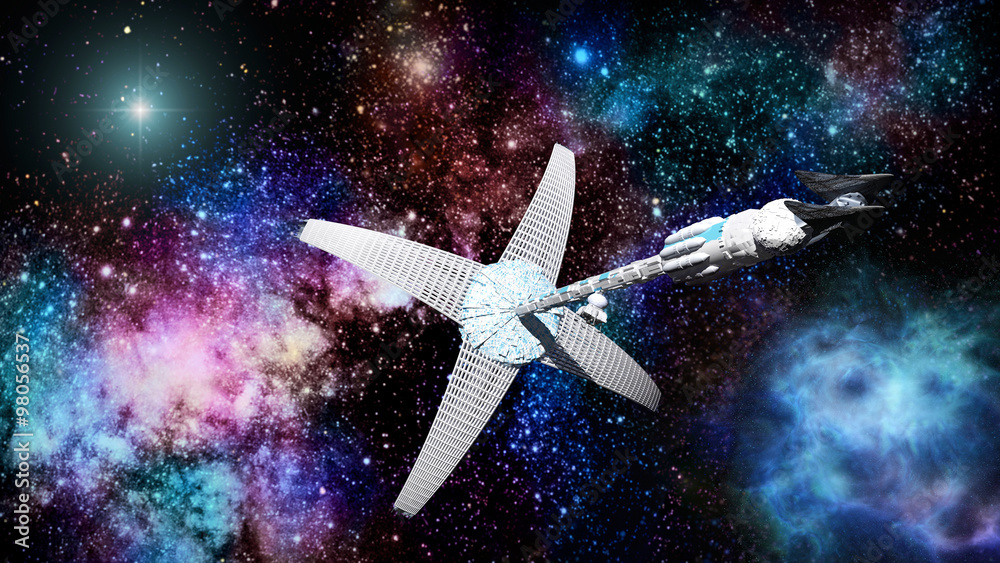 The spaceship image in 3D The spaceship image in 3D
