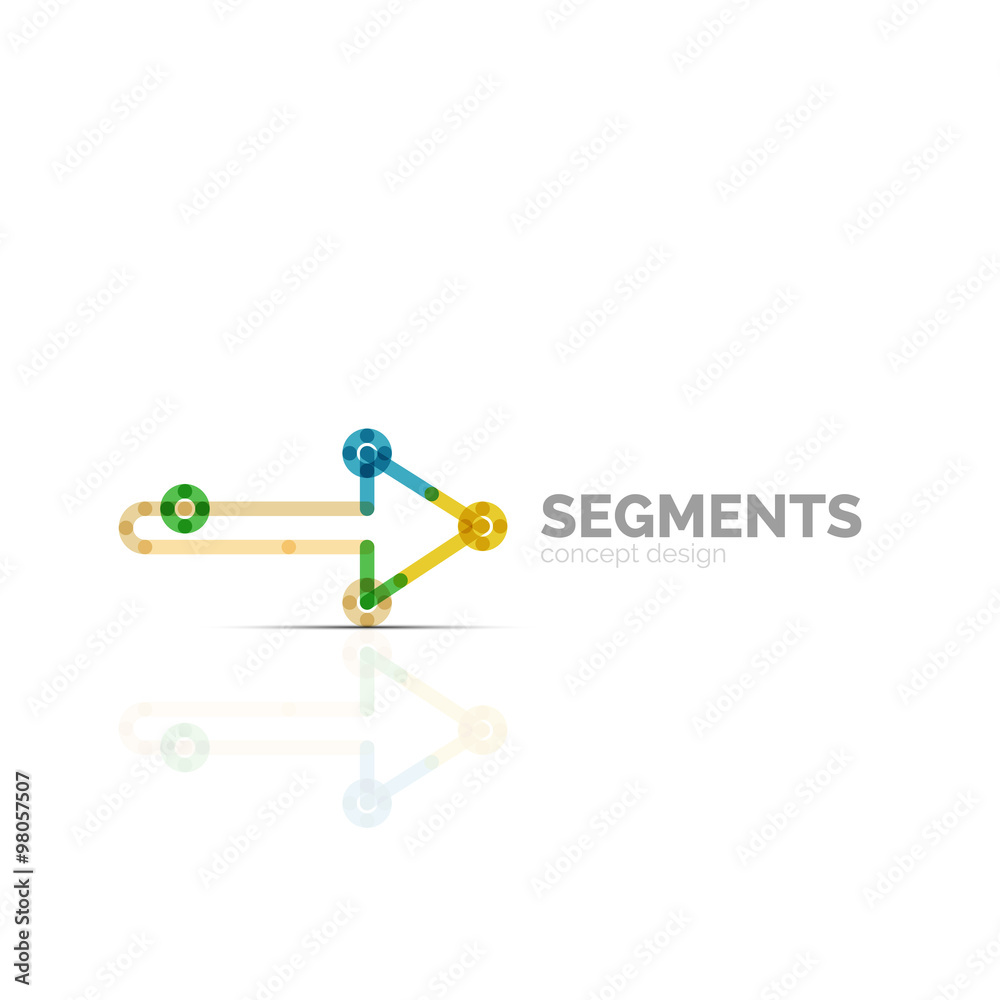 Arrow icon vector logo. Company branding element Arrow icon vector logo. Company branding element