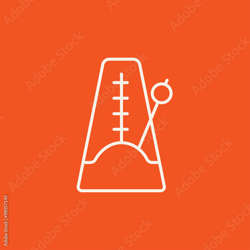 Metronome line icon.