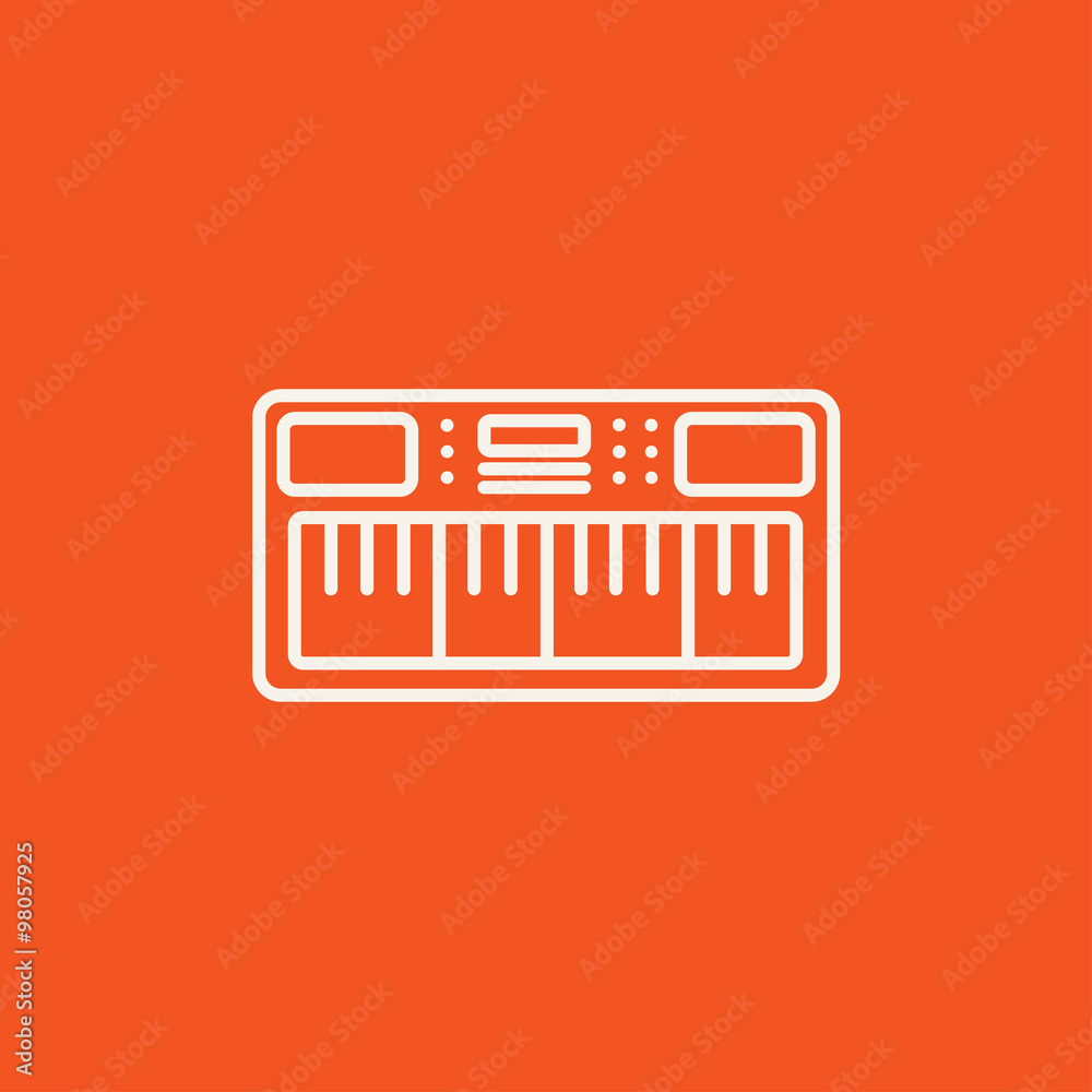 Synthesizer line icon. Synthesizer line icon.