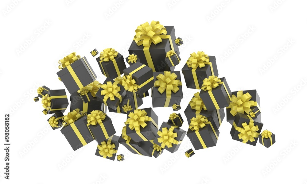 Fototapeta premium flying gift boxes