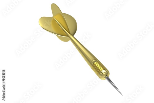 gold dart isolated on white