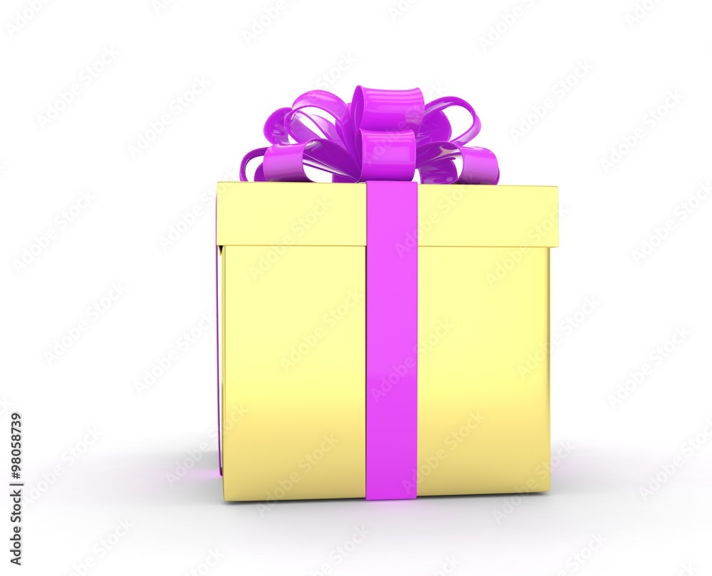 gift box with bows isolated on white gift box with bows isolated on white
