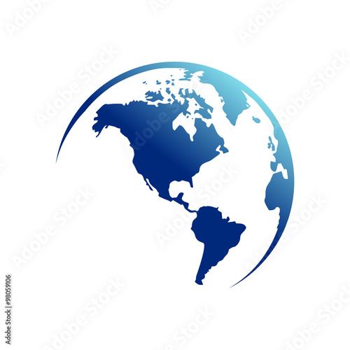 America Continent Map Globe #98059106
