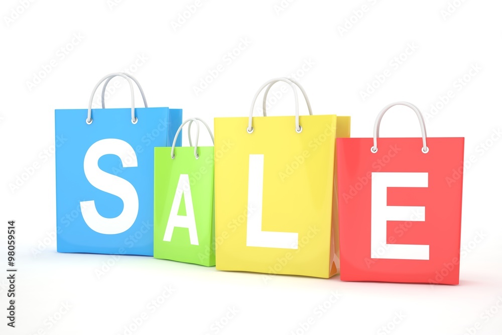 sale written on shopping bag