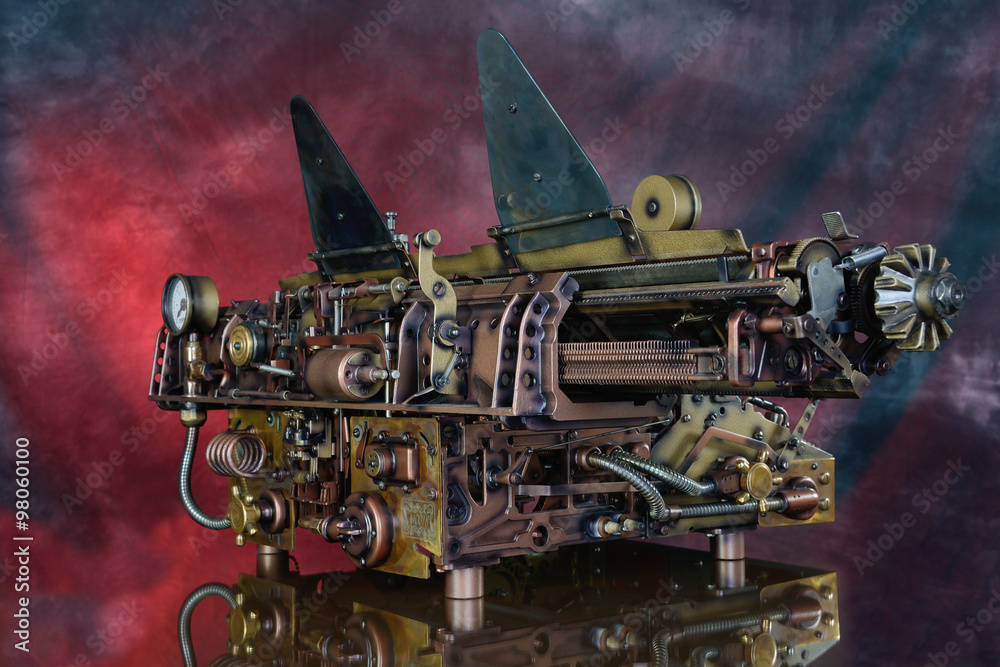 Fototapeta premium Steampunk Typewriter.