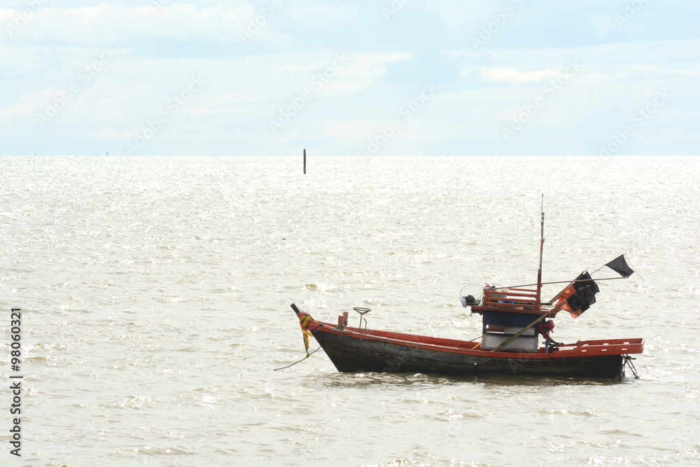 Boat sail on the sea