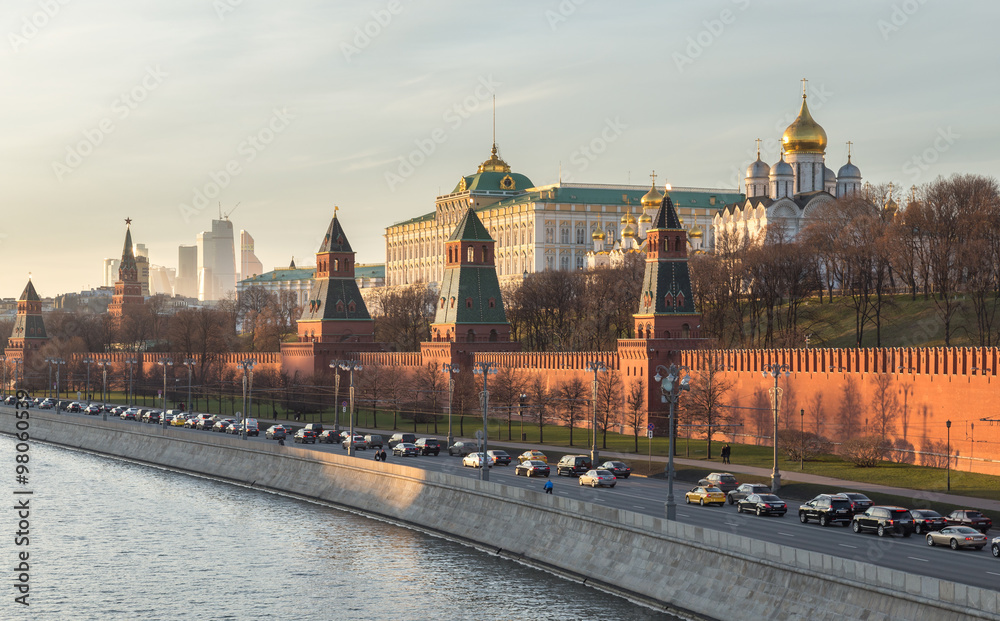 Obraz premium Moscow Kremlin and the waterfront