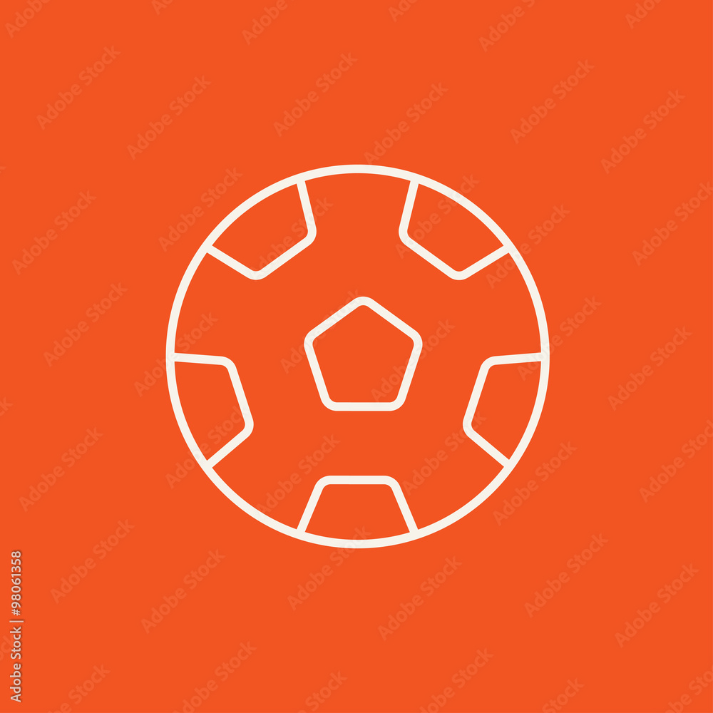 Soccer ball line icon. Soccer ball line icon.