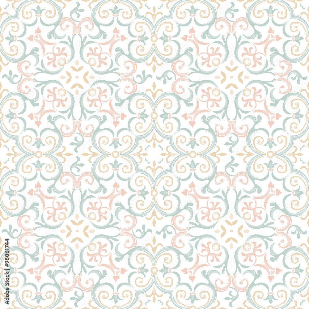 Vector seamless pattern in Eastern style.