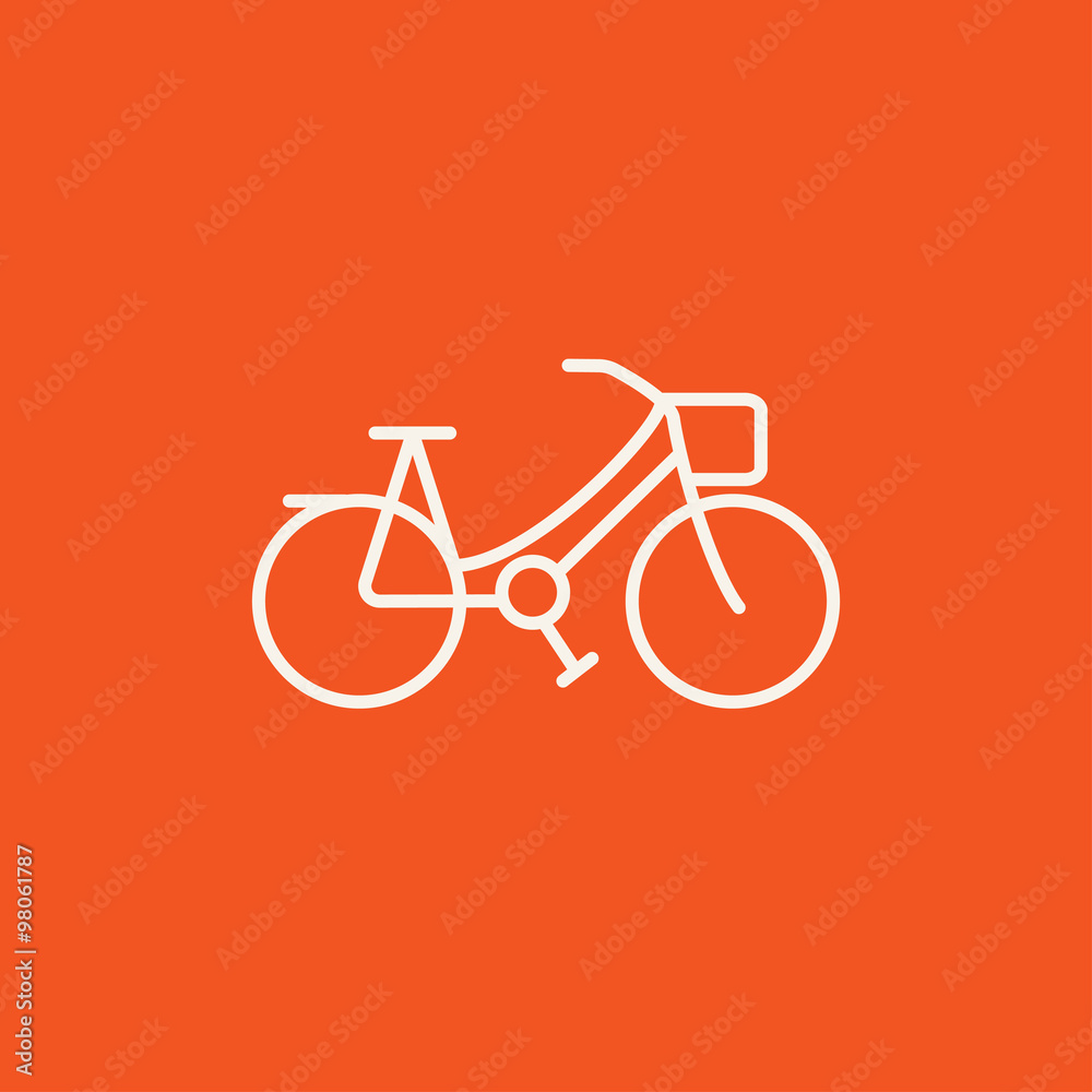 Bicycle line icon. Bicycle line icon.
