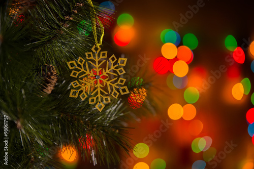 Christmas decoration on christmass tree