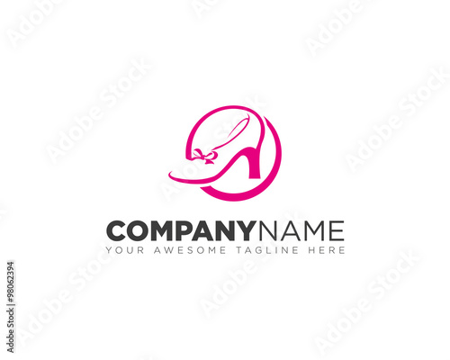 Logo shoe store, Stylized womens shoes 