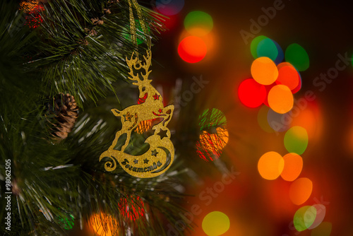 Christmas decoration on christmass tree